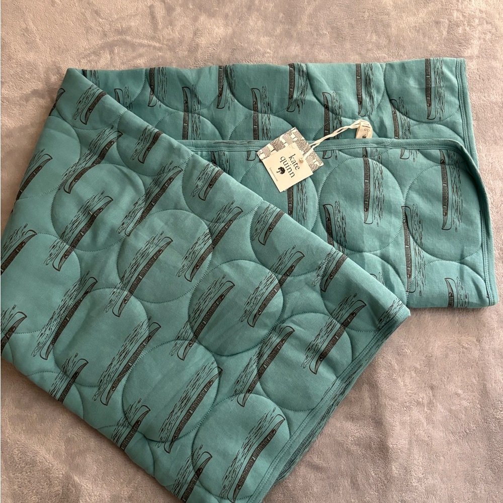 Kate Quinn Teal Surfboard Pattern Blanket